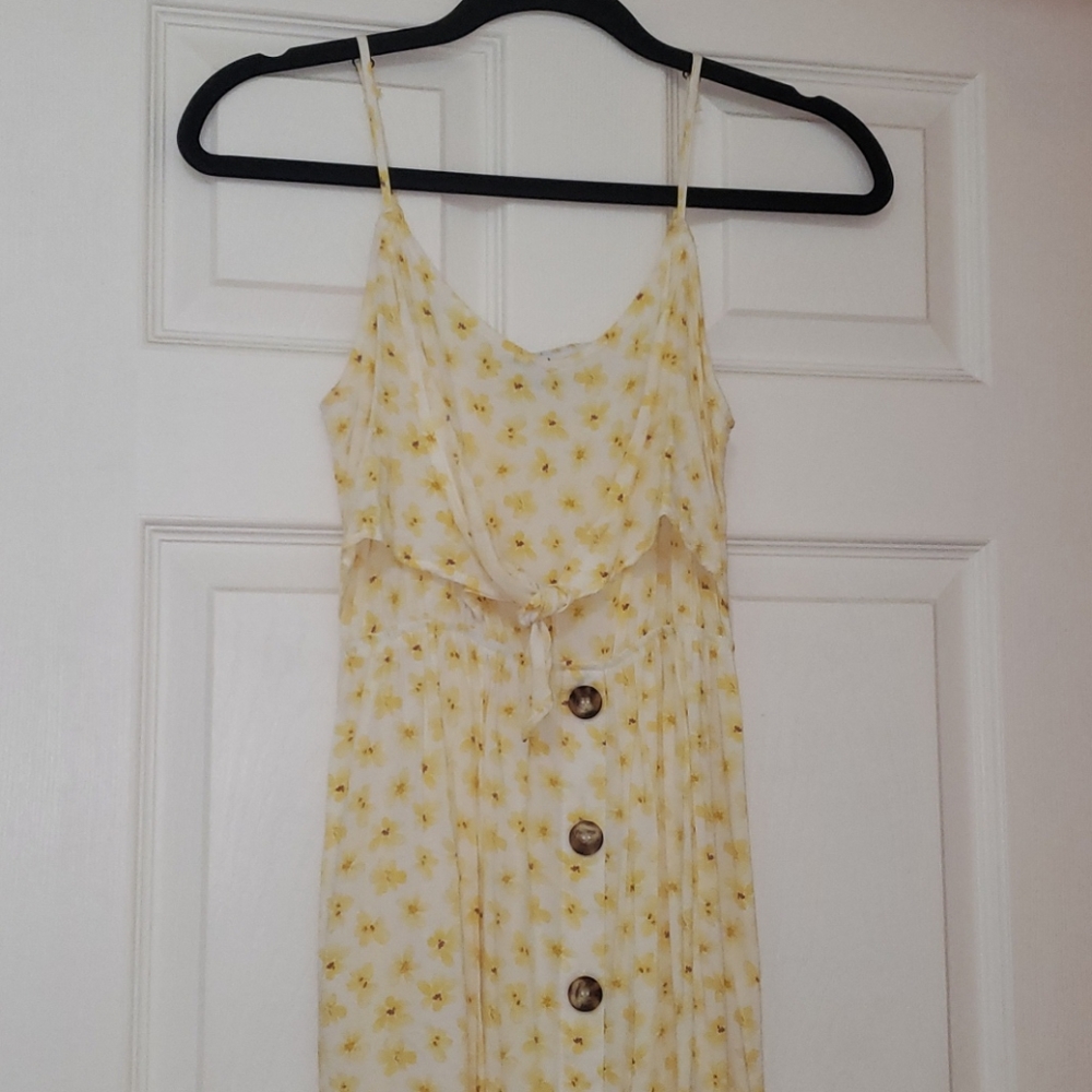 Mimi Chica Yellow Floral Midi Dress